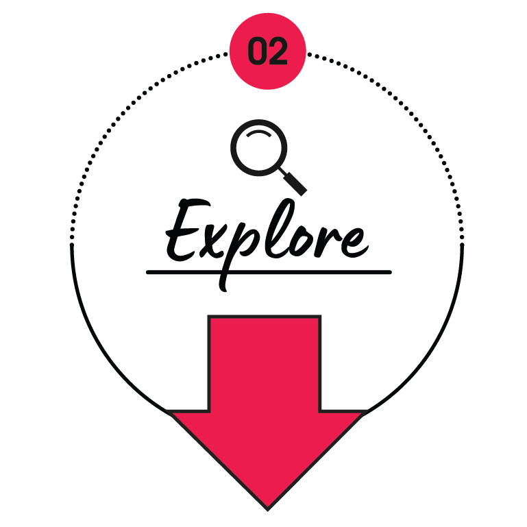 Text reads: "Explore."